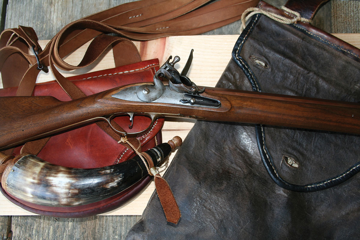 Kinton’s fowling piece with shooting bag and haversack. The fowler is a basic unit that serves well.